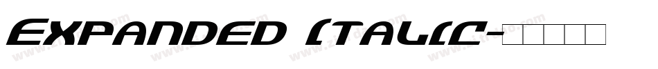 Expanded Italic字体转换